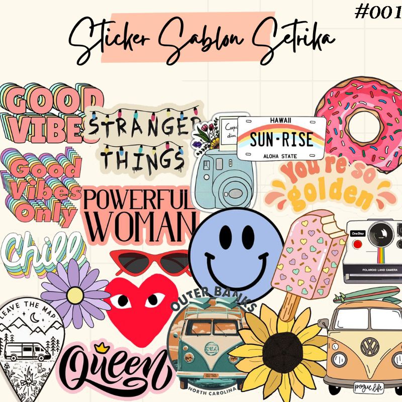 Sablon Setrika / Sticker Sablon Setrika Kaos Press Gambar Sablon DTF 001