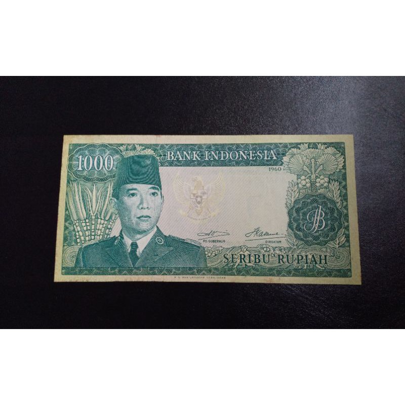 Uang kuno soekarno 1000 rupiah tahun 1960