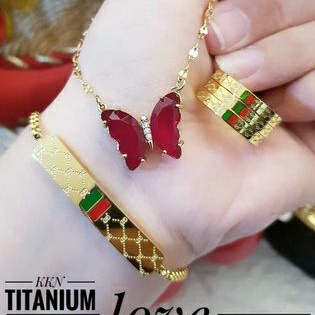 Titanium Set Perhiasan Wanita 869