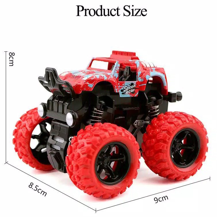 ( zwq ) Mainan Mobil Mobilan MONSTER ZAP MOBIL JIP OFF ROAD 4 DRIVE INERTIAL BIGFOOT TRUCK POWER