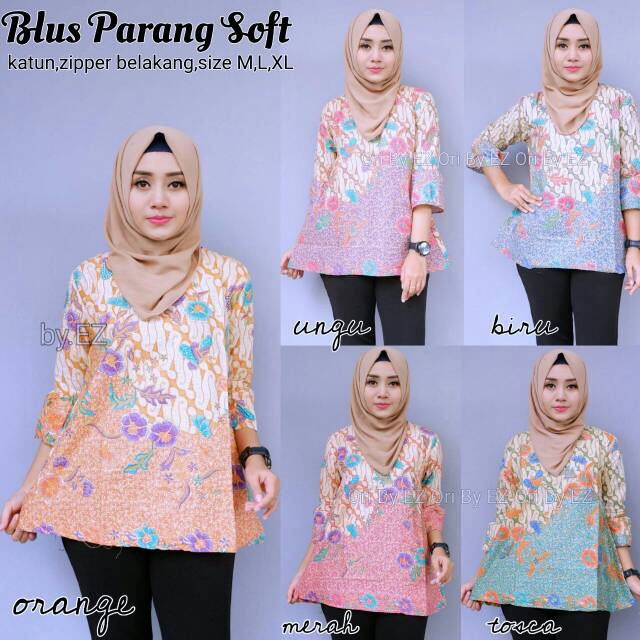 BLUS PARANG SOFT TERMURAH BLUS BATIK MURAH ATASAN BATIK WANITA BLUS BATIK WANITA BLUS PARANG