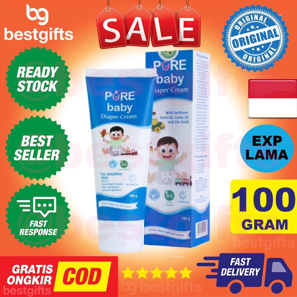 PURE BABY KIDS PUREBABY PUREKIDS DIAPER DIAPERS CREAM KRIM RUAM POPOK NAPPY KULIT SENSITIF BAYI ANAK