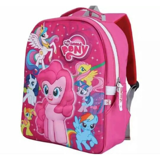 tas sekolah anak perempuan // tas ransel anak karakter litlle pony  3D // tas anak perempuan TK - SD