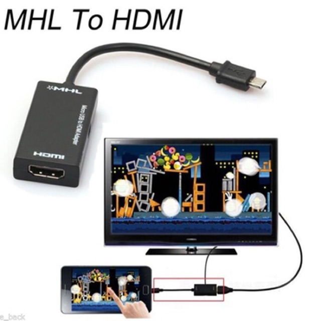 KABEL MHL ADAPTER MICRO USB TO HDMI SAMSUNG ANDROID ( layar smartphone ke tv / lcd / proyektor )