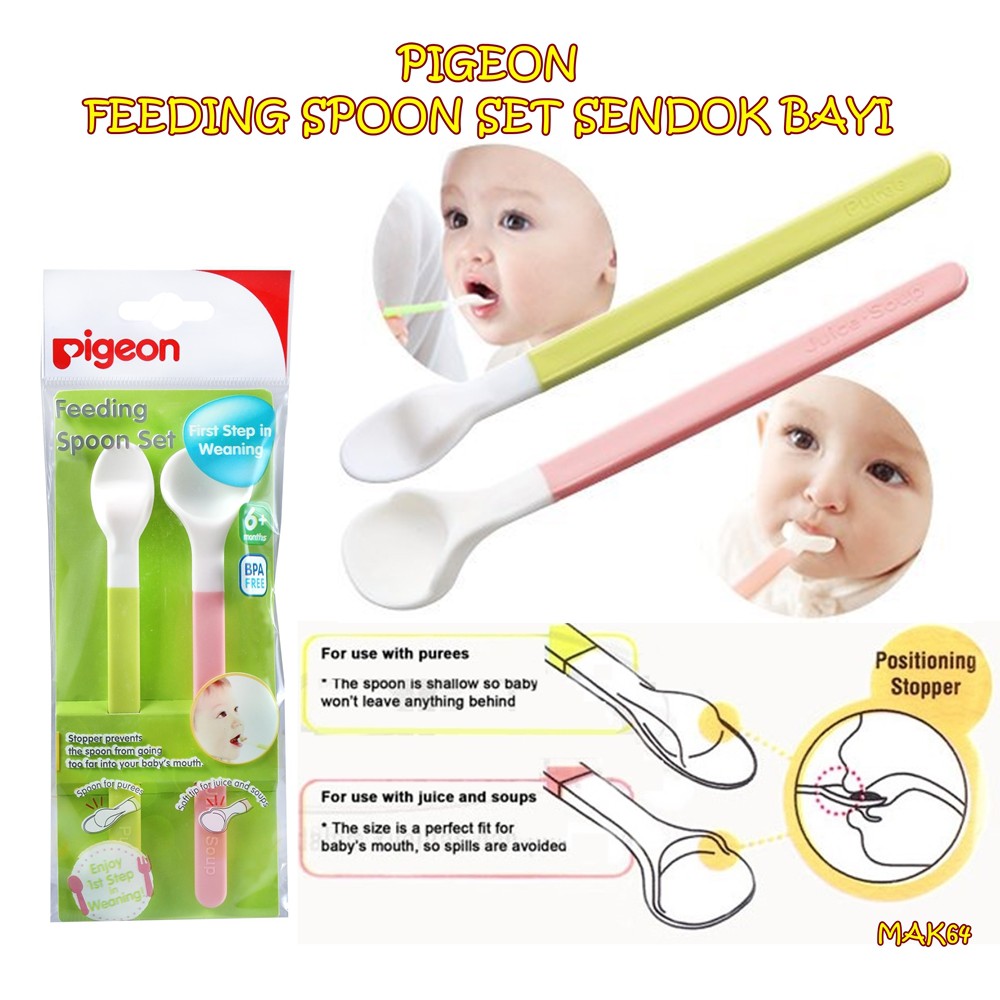 MAK64 PIGEON FEEDING SPOON SET SENDOK BAYI