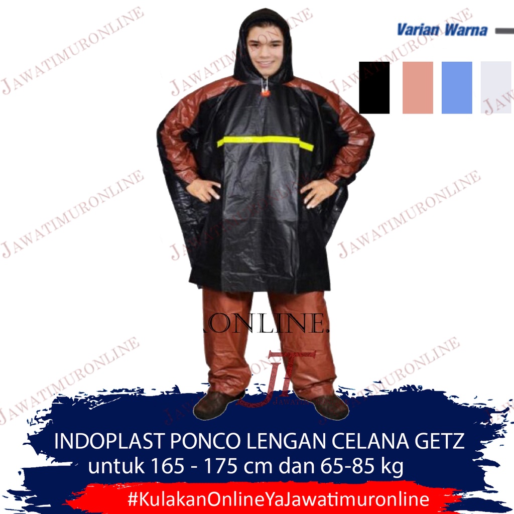 Jas Hujan Indoplast Poncho Lengan Celana Getz