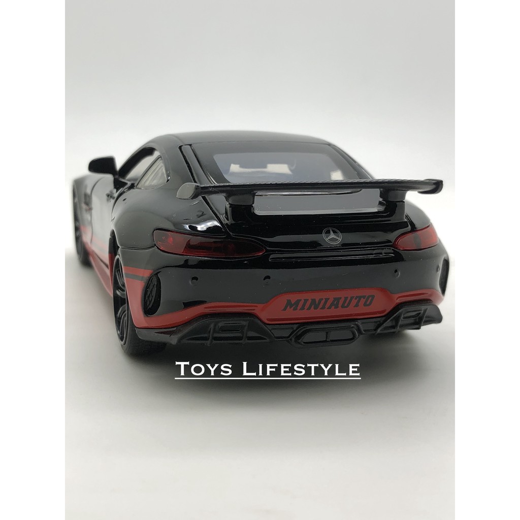 Miniauto Diecast - Mercedes Benz AMG GTR Skala 1:32 (Garis Merah)