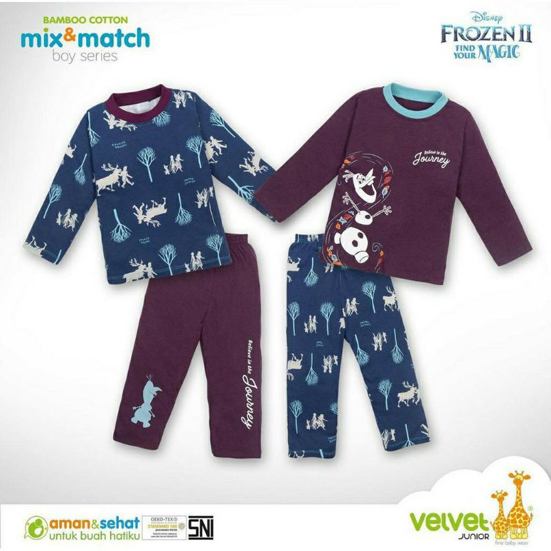 Velvet Junior Mix &amp; Match disney Frozen II - 2 Set