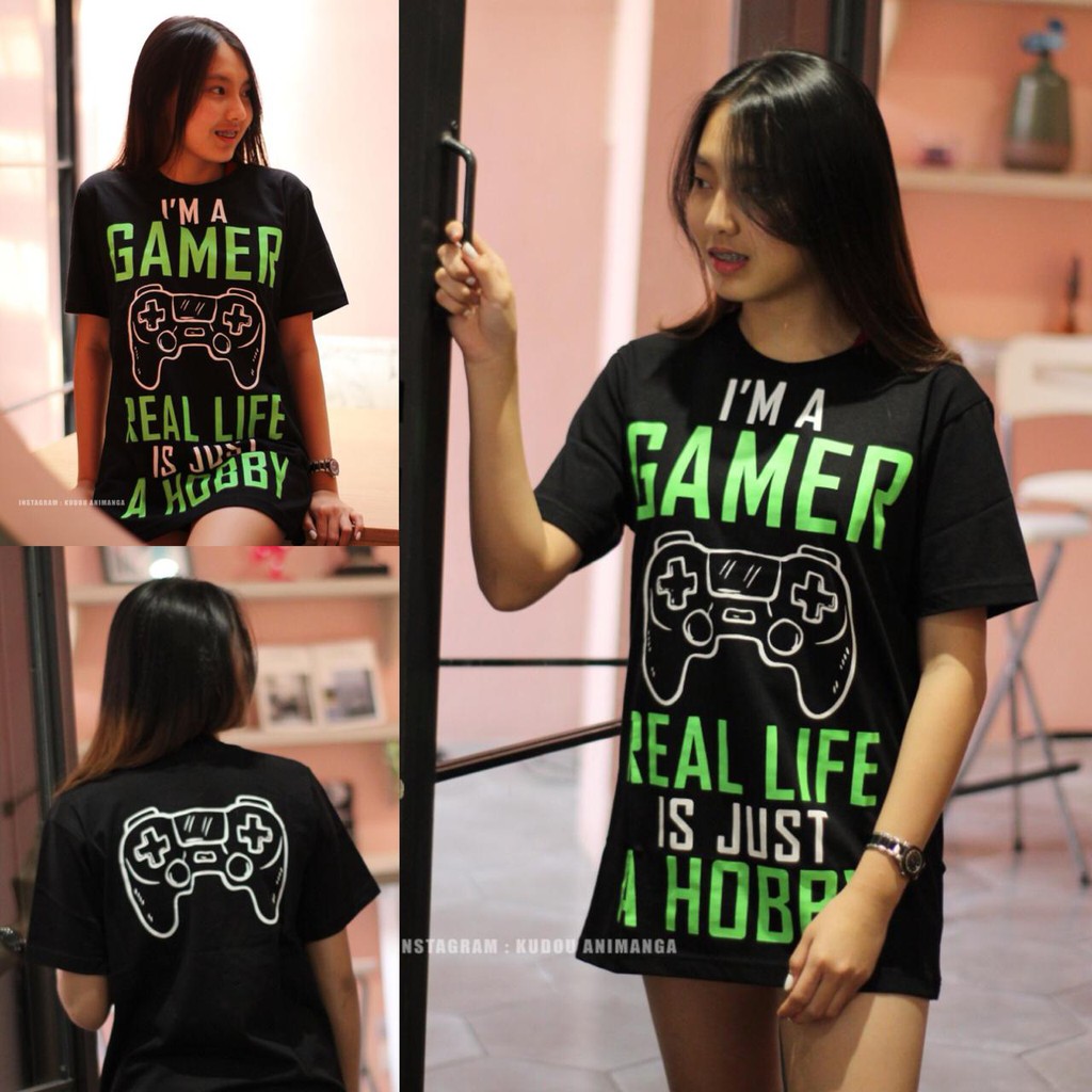 Kaos Gamer Real Life is just a Hobby Black