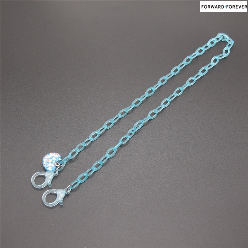 Fashion Transparent Mask Chain Love Pendant Mask Anti-lost Lanyard M60066