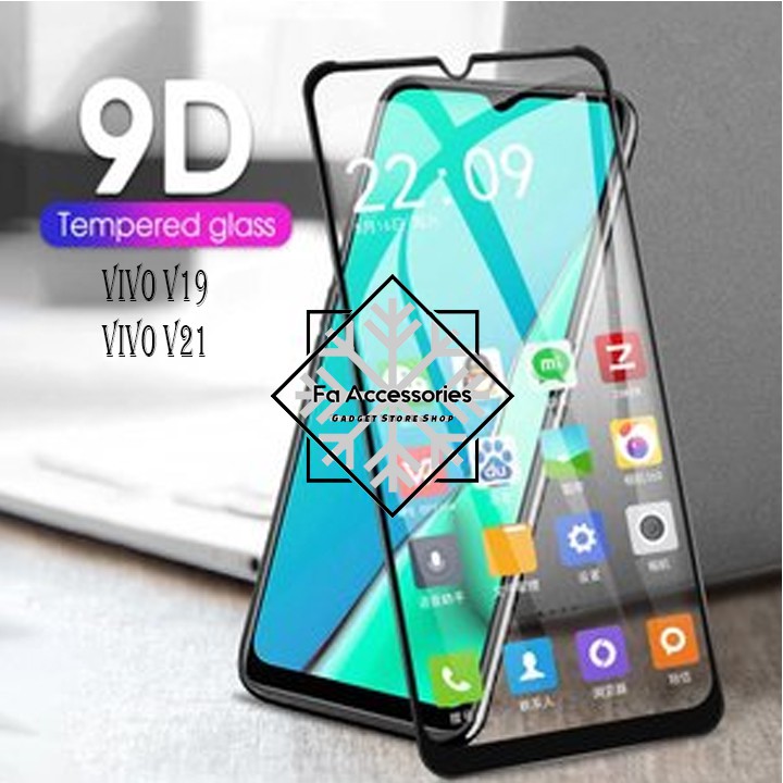 Tempered Glass 5D 9D VIVO Y21 Y21A Y21S Y21T Y22 Y33 Y33S Y33T Y75 S T V19 V21 A 4G 5G 5d  full lem screen protector antigores