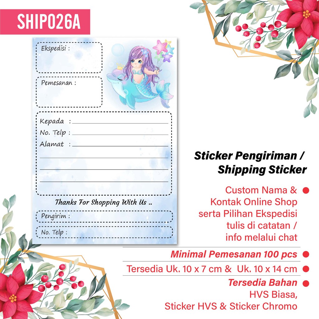 

Hanabi Shipping Sticker isi 16 pcs Stiker Label Pengiriman Kode Ship026A