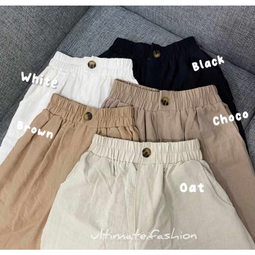 Kulot Linen Angel Premium Celana Basic Wanita 8288 INDY PANTS