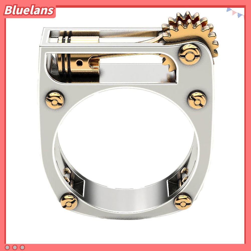 Cincin Desain Gerigi Mekanikal Gaya Punk Untuk Pria Dan Wanita