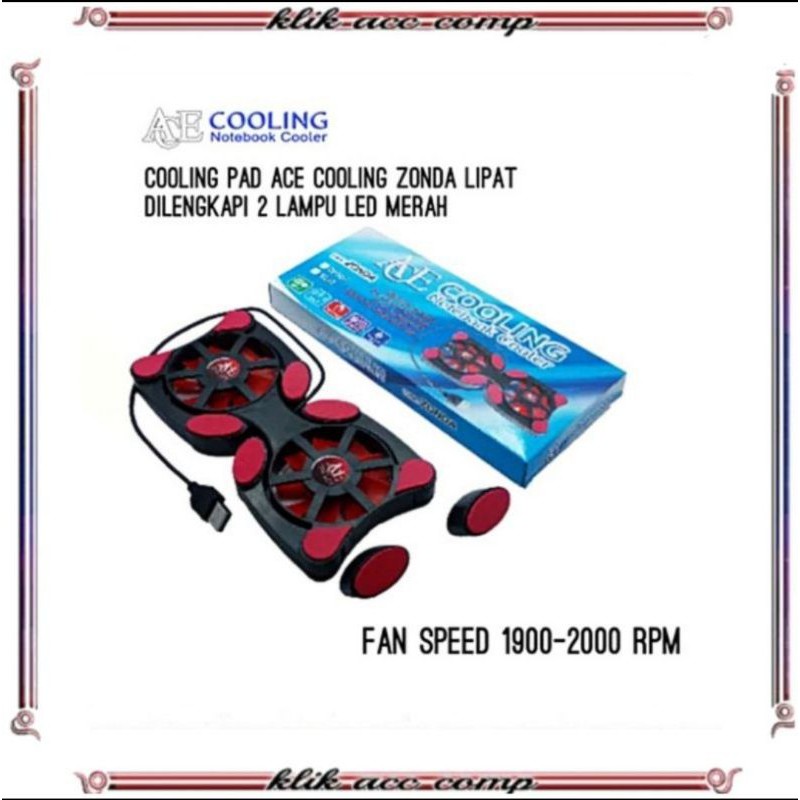 Ace cooling fan notebook lipat / cooling kipas laptop murah