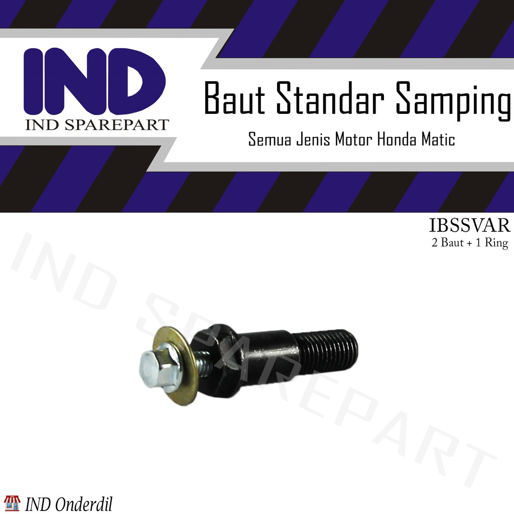 Baut/Baud Standar Samping/Pinggir Set Semua Motor Honda Matic Vario/CBS/Techno/Beat/Scoopy/Spacy