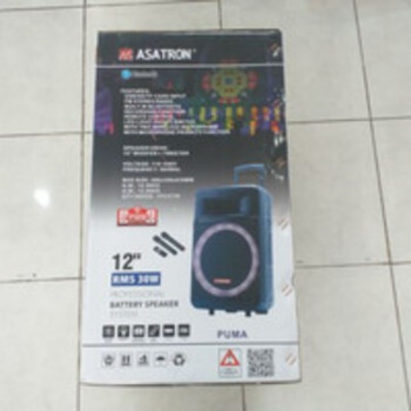 Speaker Portable Meeting 12 inch PUMA ASATRON  + 2 mic / Party Speaker Aktif