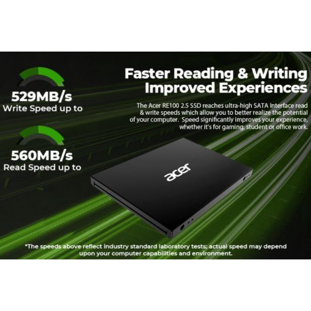 Ssd acer 128gb 2.5 inch sata III 3.0 6Gbps re-100 re100-25-128gb - solid state drive