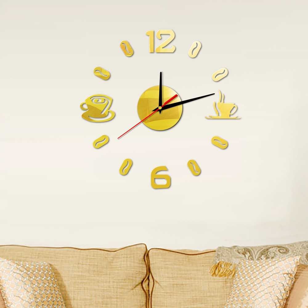 Terlariss !! Taffware Jam Dinding DIY Giant Wall Clock 50-60cm Coffee Bell - DIY-12