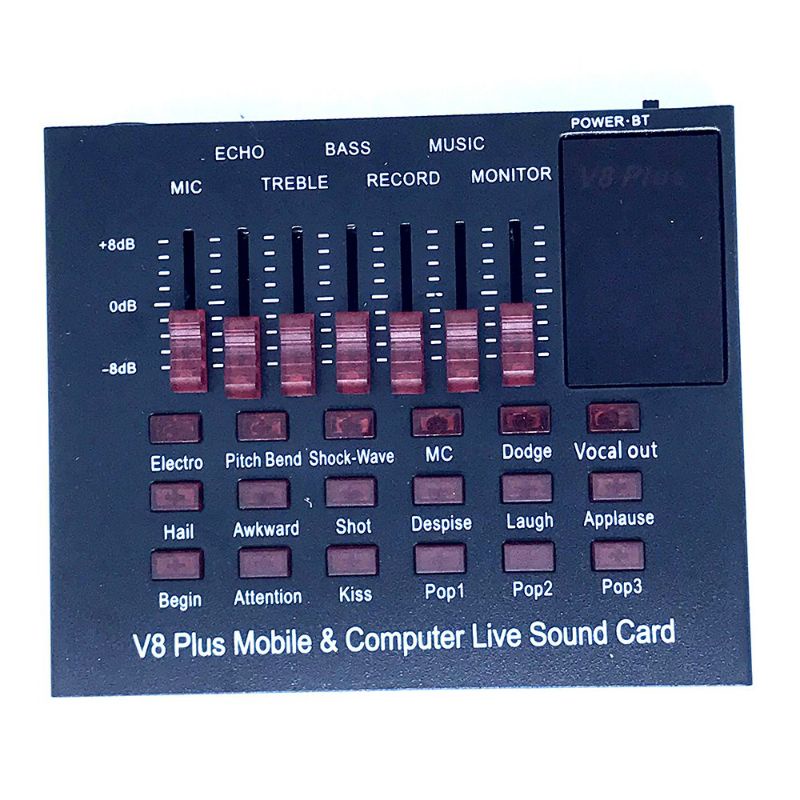 Soundcard V8 plus Mixer V8 Soundcard V8 plus Mixer Audio USB External soundcard