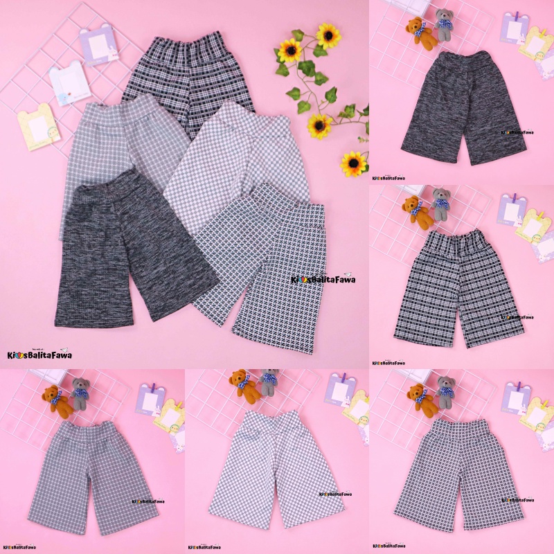 Kulot Motif Uk. 3-4 Tahun / Celana 3per4 Anak Cewek Skirt Murah Celana Pendek Pants Adem Kulot