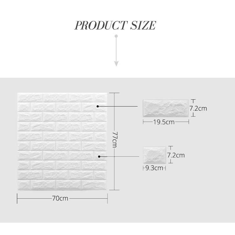 Wallpaper Dinding 3D Foam  Putih Glossy Wallsticker Ukuran 77cmX70cm Wallpaper Kamar HOME WALLPAPER SHOP-PUTIH-GLOSSY-70X77CM