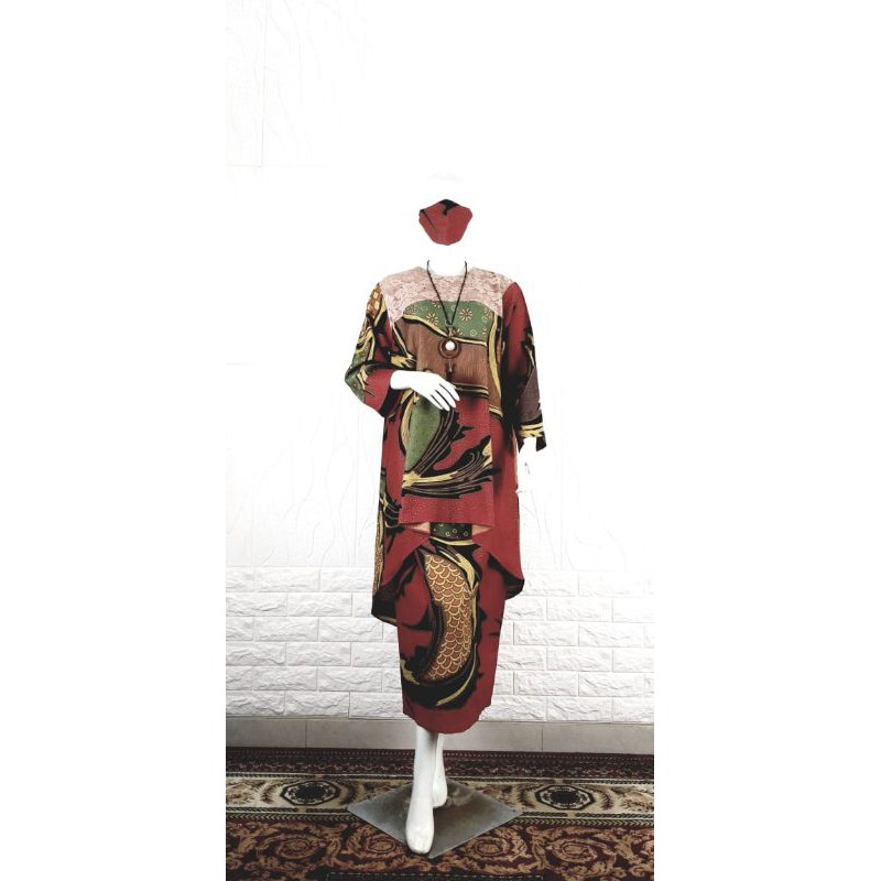 stelan rok btik doby / setelan batik modern / batik cantik / batik terbaru / baju pesta batik/ batik