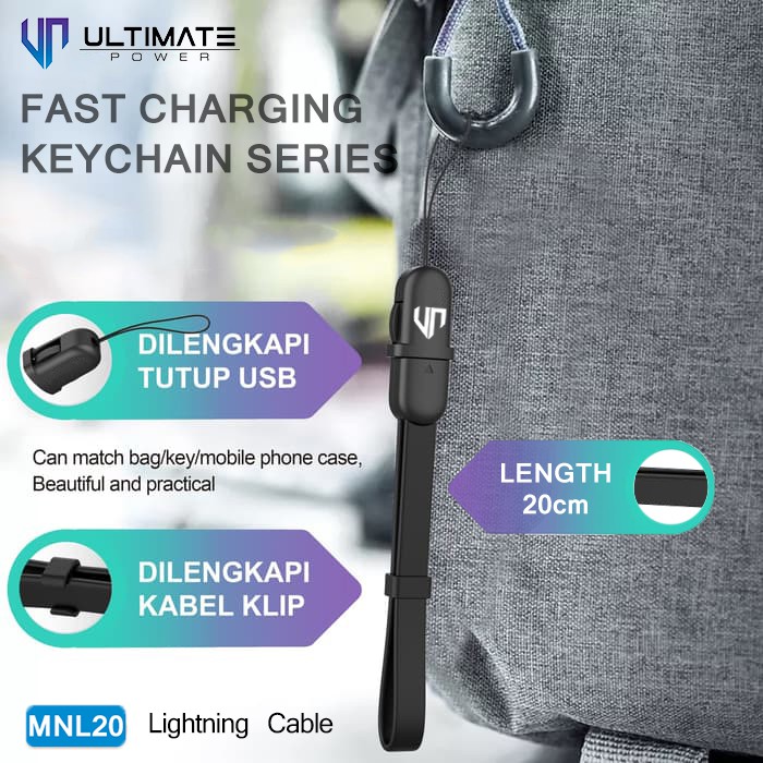 Data kabel lightning Ultimate Power Cable Keychain Series Lightning 20CM