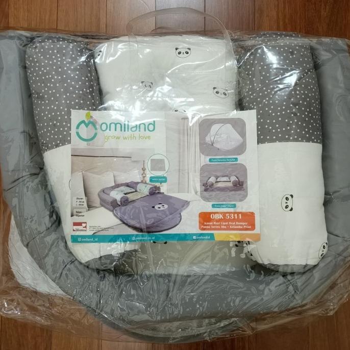 Kasur Oval Bayi Lipat + Kelambu Omiland Panda Series OBK 5311