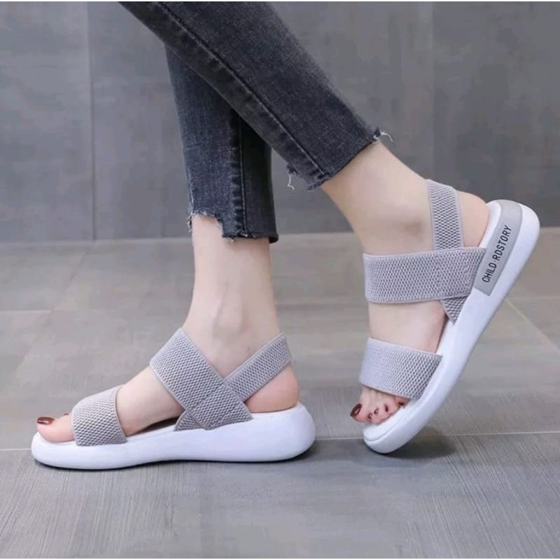 ABBUSHOES SENDAL TALI  Us 117 sol jadi karet piyama 3cm