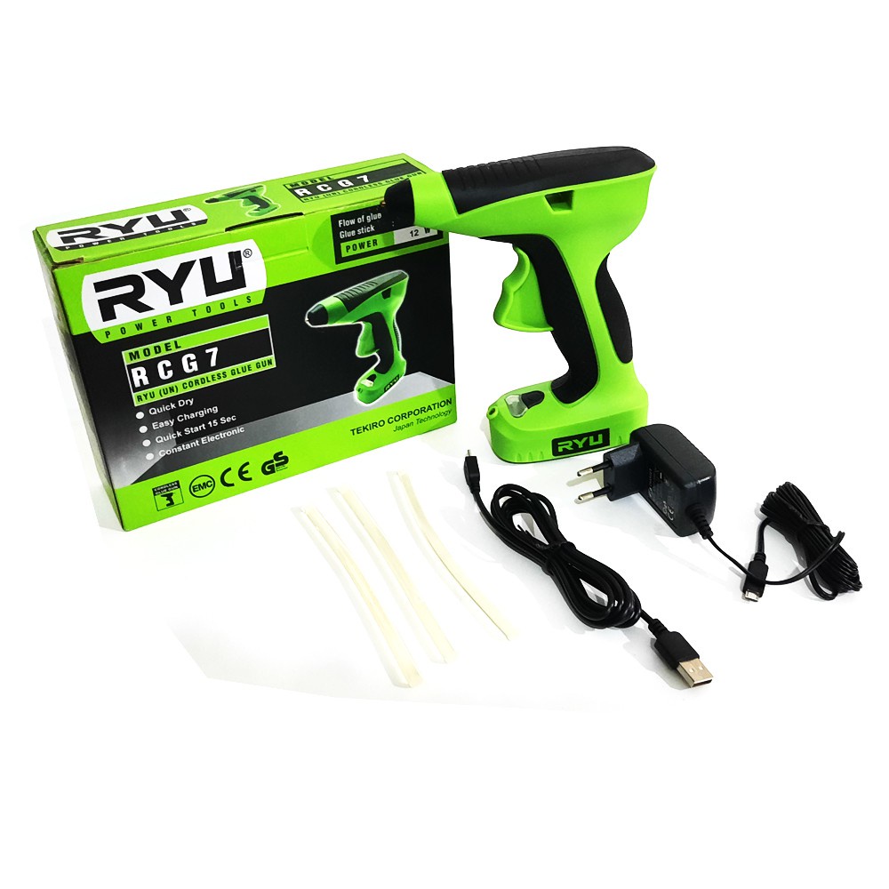 RYU RCG 7 Cordless Glue Gun / Alat Lem Tembak Baterai