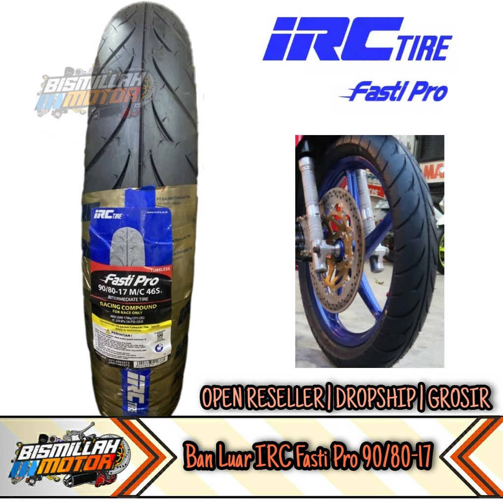 BAN LUAR IRC FASTI PRO 90/80 RING 17 BAN DONAT IRC FASTI PRO 90/80 ring 17 racing compound