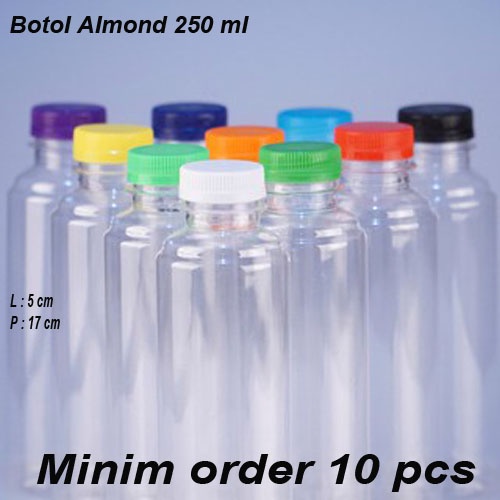 Botol Plastik 250 ml / Botol Plastik Almond 250ml murah