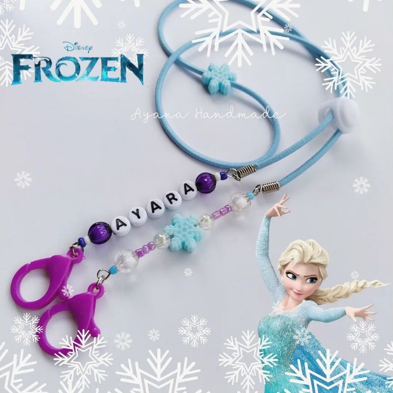 Kalung masker anak perempuan Elsa Frozen