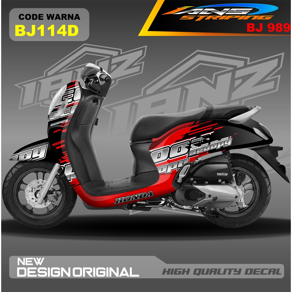 DECAL STIKER HONDA SCOOPY FULL BODY / STICKER VARIASI SCOOPY MODEL TERBARU / STICKER ALL SCOOPY