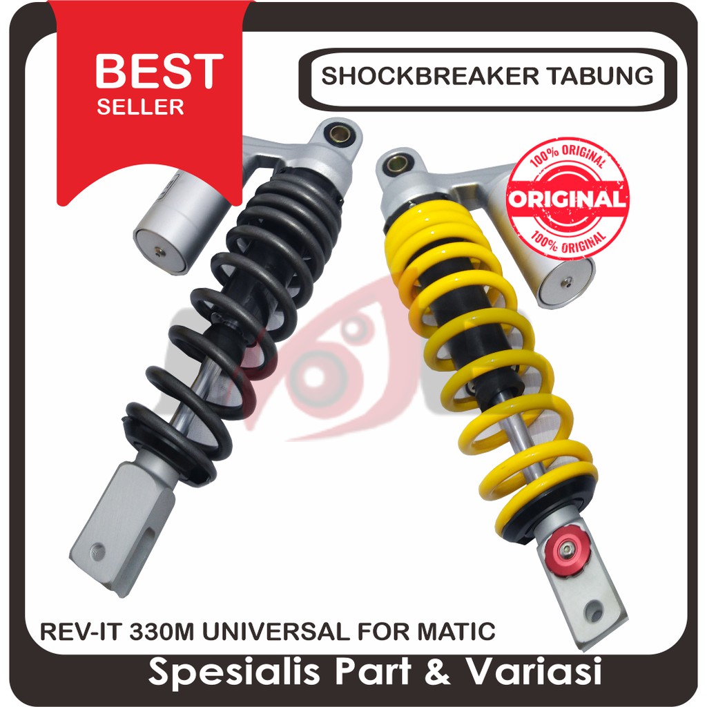 Shockbreaker Tabung Racing REV IT Shock Motor Matic Beat Vario 330mm