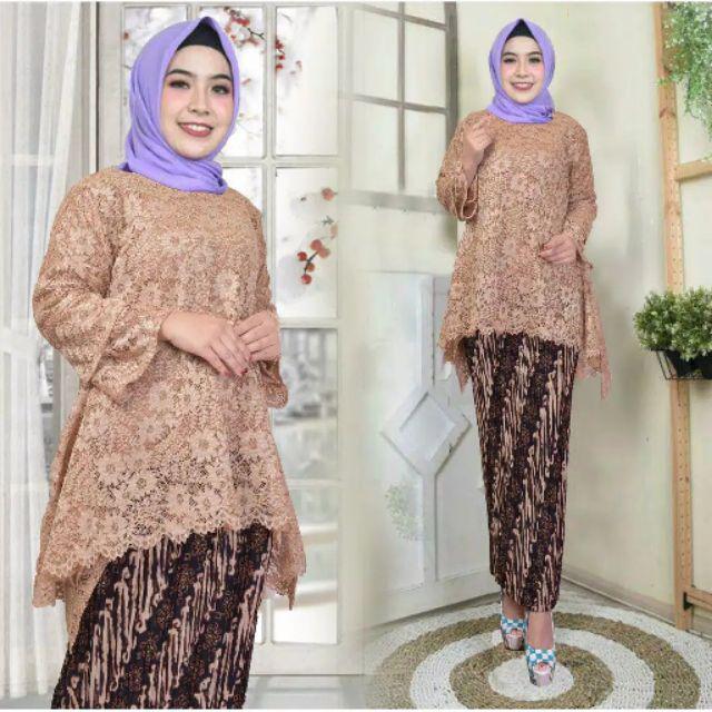 Original REALPICT/RINJANI JUMBO - KEBAYA BRUKAT BIG SIZE - KEBAYA MODERN - BAJU KEBAYA-Coksu