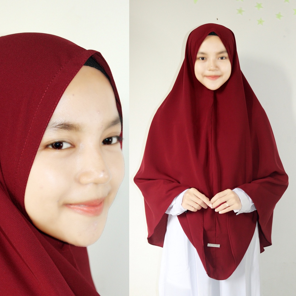 Khimar M/L Non Pad Woolpeach Lux By Yufina