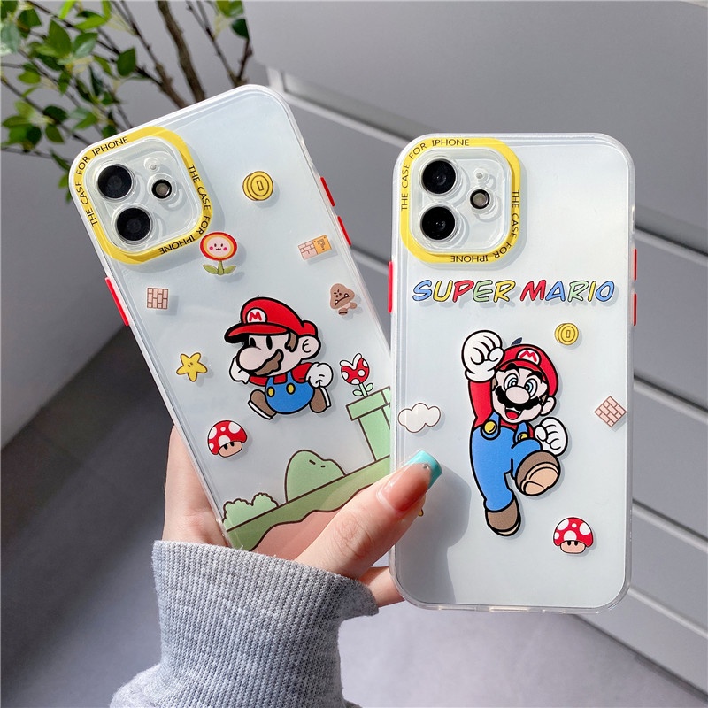 Soft case TPU Motif super Mario Untuk iphone 11 12 13PROMAX X XS XR XSMAX 7 8 Se 2020 PLUS