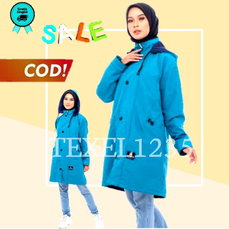 Anapha - Jaket Parka Wanita Muslimah Hijaber Waterproof / Jaket Syar i Muslimah / Jacket Syari Anti 