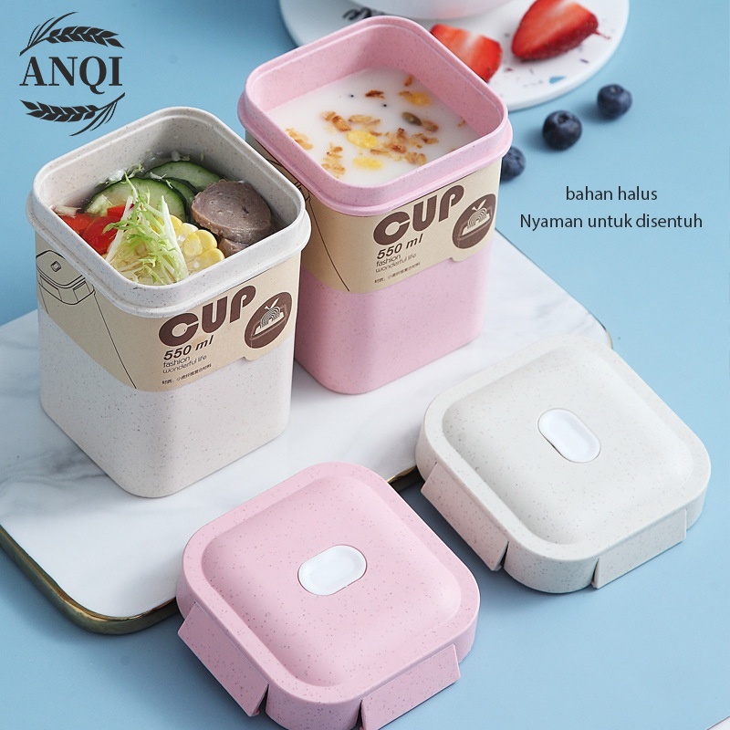 ANQI 1888 550ml Mangkok sup Cangkir sup Anti Tumpah Portable Panci Sup Pemanas VS-60