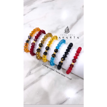 Gelang Kristal 6K ll 100-150 ll Anak-Dewasa ll TULIS UKURAN DINOTE SAAT CHECK OUT