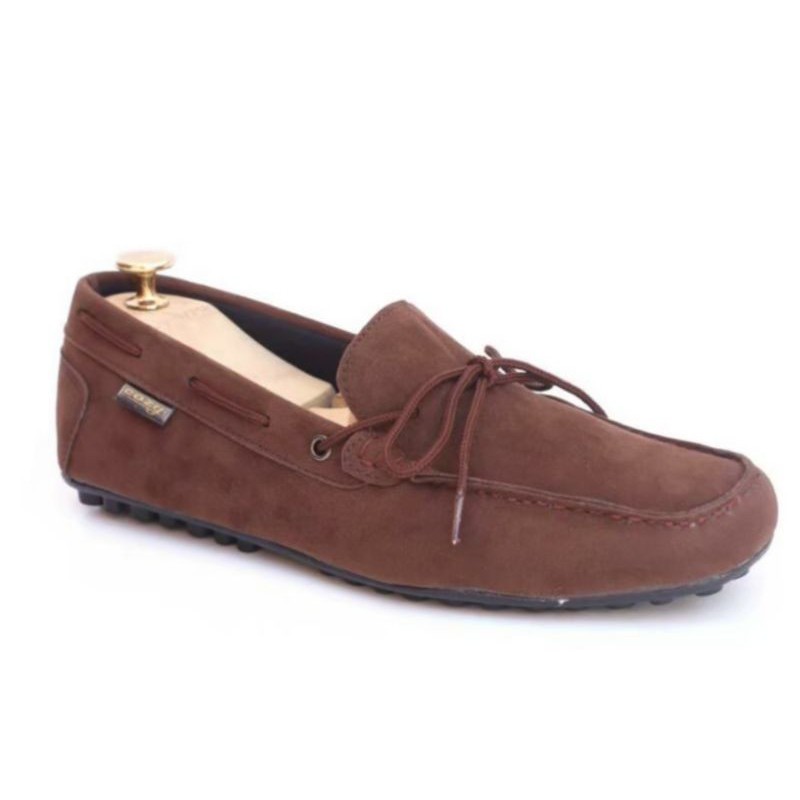 ZAPATO BROWN |WOLF x COZY| Sepatu Loafers Pria Kasual Simpel Casual Suede Original Moccas Suede