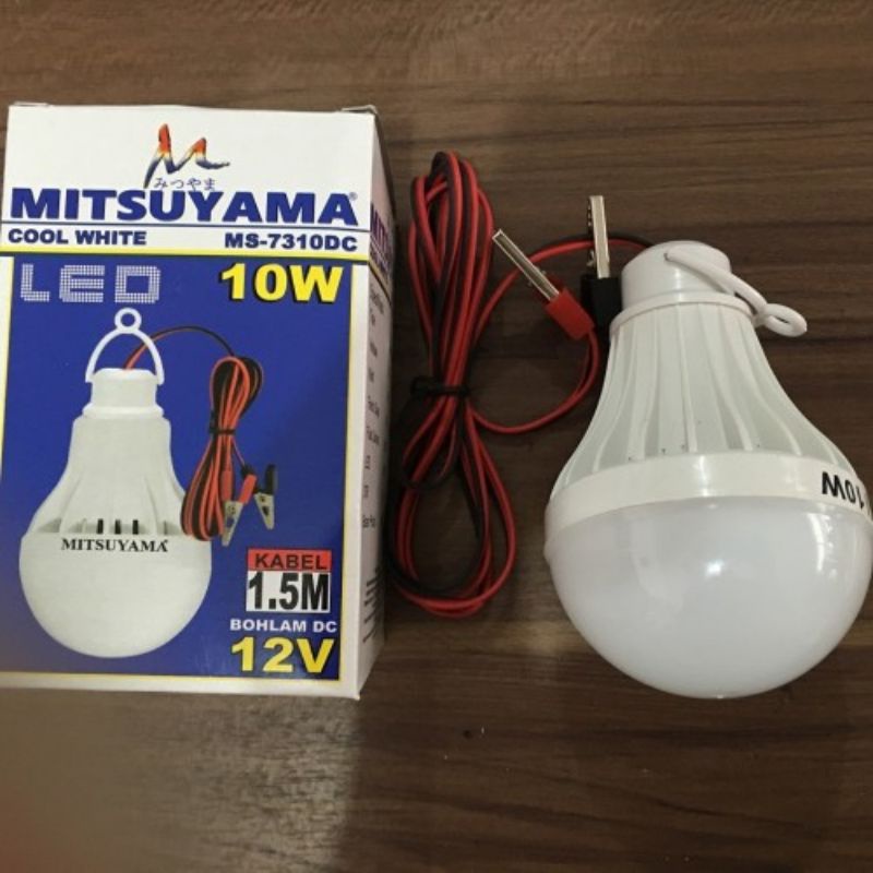 Lampu Bohlam LED Bulb DC Aki 10W 10 Watt 12V Accu Emergency Mitsuyama