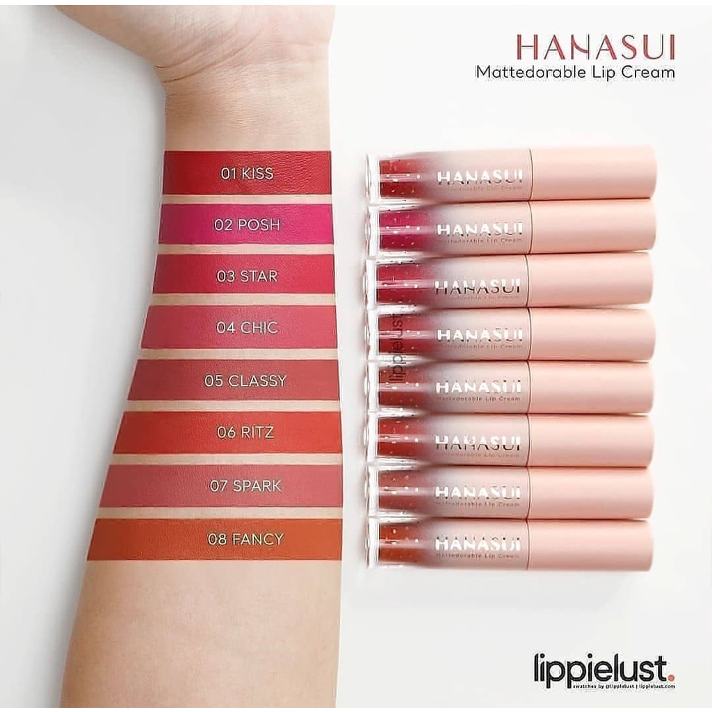 Hanasui Mattedorable Lip Cream  BOBA EDITION | Matte Dorable LipCream Lipstick Cair Mate Hanasui