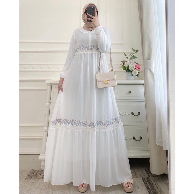 Gamis Terbaru2022 Baju Lebaran / Amora DRESS / Gamis Aplikasi Bordir / Gamis Bordir Melayu Terlaris / Gamis Melayu Jumbo Bodir Mewah / Gamissyari