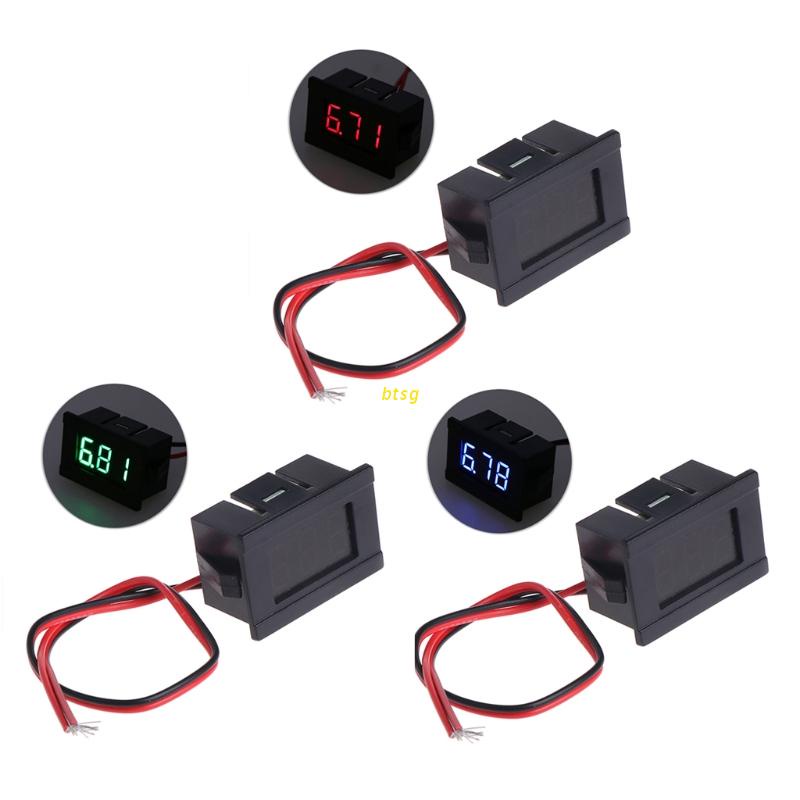 Btsg Voltmeter Digital Mini DC 2 Kabel 4.5-30V Dengan Layar LED