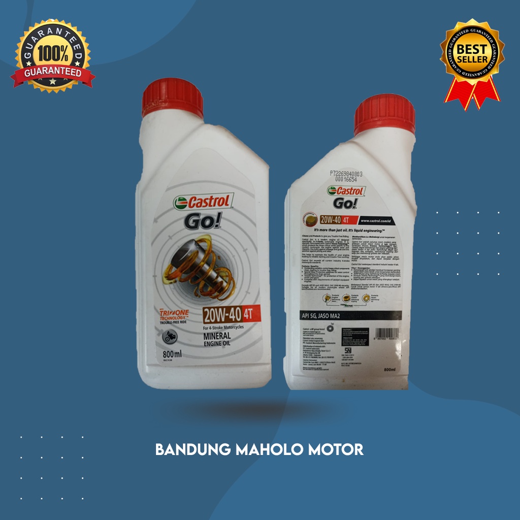 Oli castrol go 4t 0,8lt pelumas mesin motor bebek