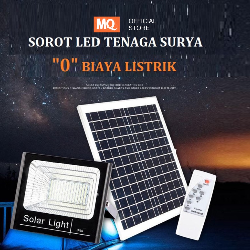 MQ LAMPU LED TENAGA SURYA LAMPU SOROT TENAGA MATAHARI - LAMPU TEMBAK SOLAR CELL 200w