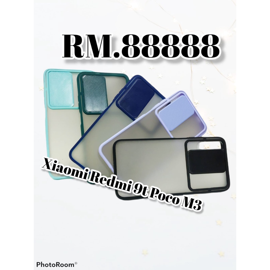 SOFTCASE XIAOMI REDMI 9T XIAOMI POCO M3   SOFT CASE MATTE CAMERA SLIDING SLIDE PROTECTOR CASING SILI